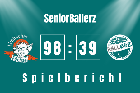 Logo Limbach mit Spielstand 98 und Logo Ballerz mit Spielstand 39