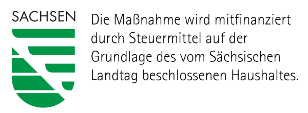 Förderhinweis: diese wird mitfinanziert durch Steuermittel auf der Grundlage des vom Sächsischen Landtag beschlossenen Haushalts